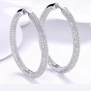 18kgp SWAROVSKI Italy crystal chunky hoops